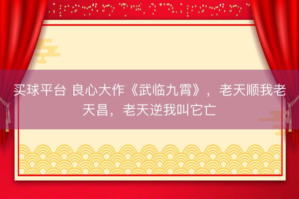 买球平台 良心大作《武临九霄》，老天顺我老天昌，老天逆我叫它亡