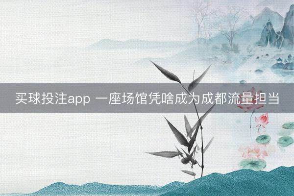 买球投注app 一座场馆凭啥成为成都流量担当
