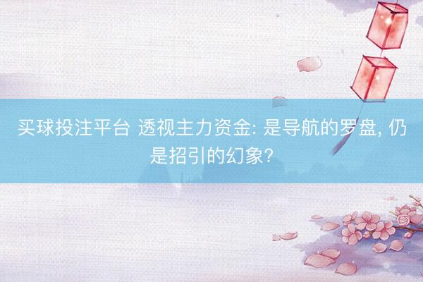 买球投注平台 透视主力资金: 是导航的罗盘， 仍是招引的幻象?
