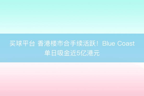 买球平台 香港楼市合手续活跃！Blue Coast单日吸金近5亿港元