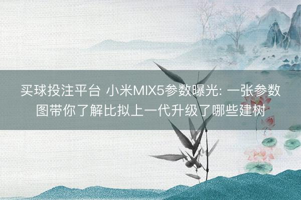 买球投注平台 小米MIX5参数曝光: 一张参数图带你了解比拟上一代升级了哪些建树