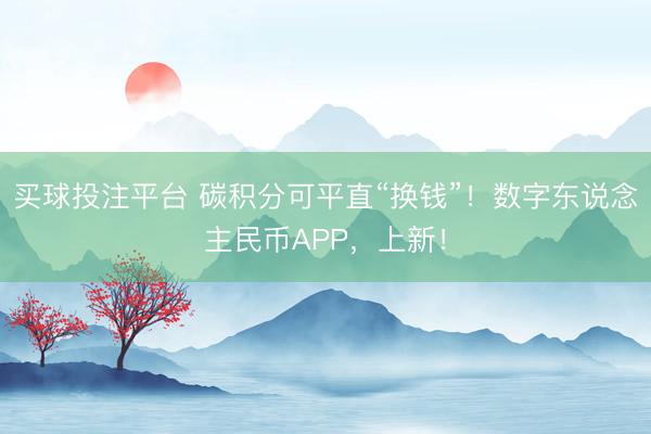 买球投注平台 碳积分可平直“换钱”！数字东说念主民币APP，上新！