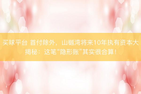 买球平台 首付除外，山樾湾将来10年执有资本大揭秘：这笔“隐形账”其实很合算！