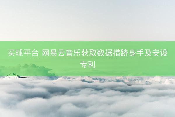 买球平台 网易云音乐获取数据措跻身手及安设专利