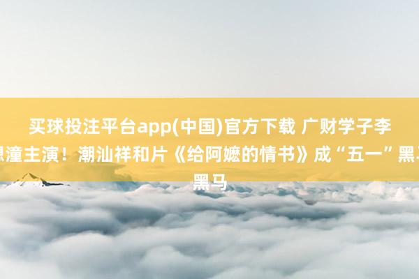 买球投注平台app(中国)官方下载 广财学子李想潼主演!潮汕祥和片《给阿嬷的情书》成“五一”黑马