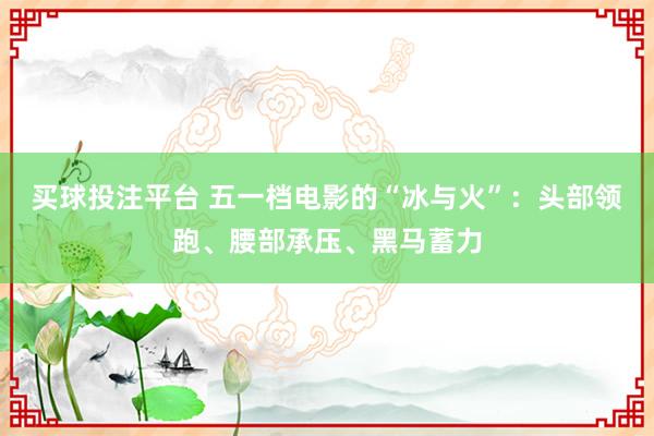 买球投注平台 五一档电影的“冰与火”:头部领跑、腰部承压、黑马蓄力