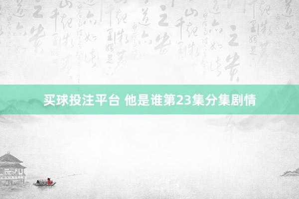 买球投注平台 他是谁第23集分集剧情