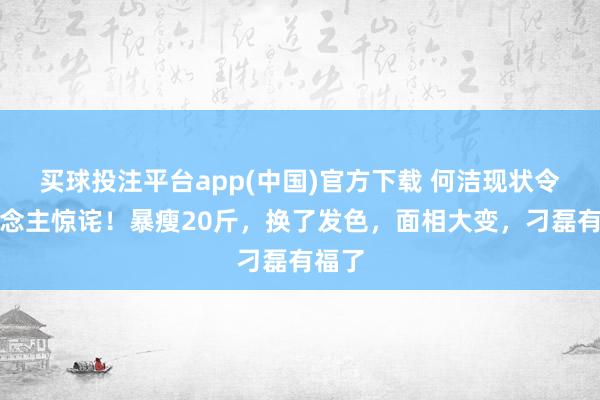买球投注平台app(中国)官方下载 何洁现状令东说念主惊诧!暴瘦20斤,换了发色,面相大变,刁磊有福了