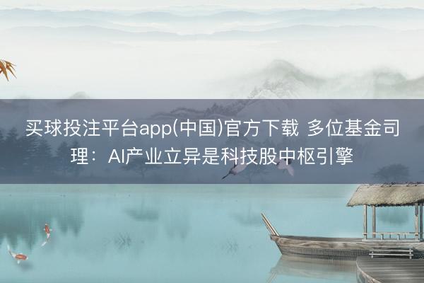 买球投注平台app(中国)官方下载 多位基金司理:AI产业立异是科技股中枢引擎