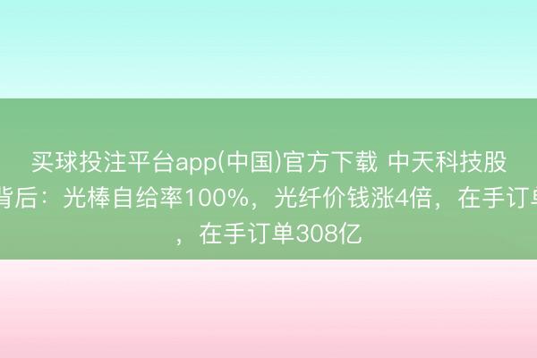 买球投注平台app(中国)官方下载 中天科技股价狂飙背后：光棒自给率100%，光纤价钱涨4倍，在手订单308亿