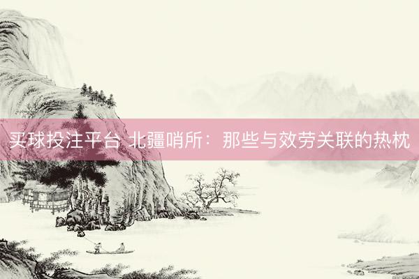买球投注平台 北疆哨所:那些与效劳关联的热枕