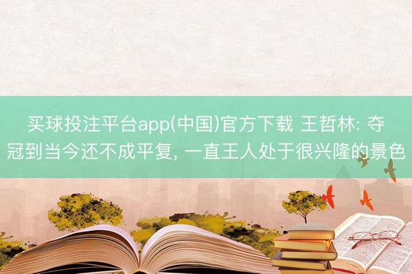 买球投注平台app(中国)官方下载 王哲林: 夺冠到当今还不成平复, 一直王人处于很兴隆的景色