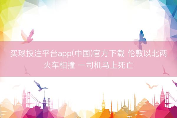 买球投注平台app(中国)官方下载 伦敦以北两火车相撞 一司机马上死亡